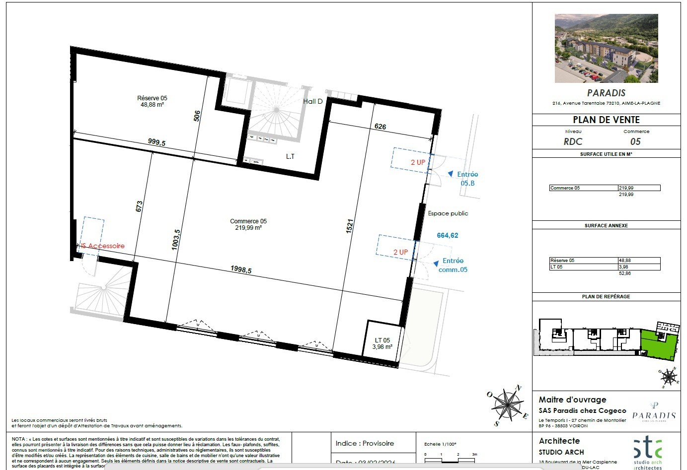RESIDENCE PARADIS, LOCAL COMMERCIAL AVEC RESERVE (272m2) — photo 4