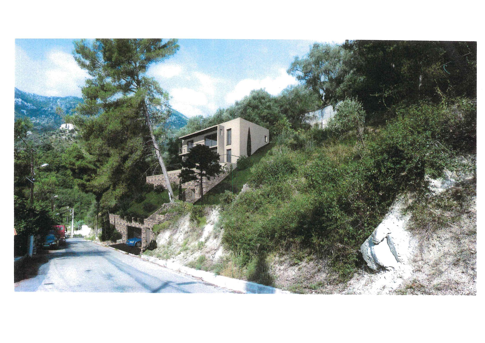 GORBIO, beau terrain à bâtir de 867 m2 avec permis pour maison de 148m2, piscine et garage — photo 1