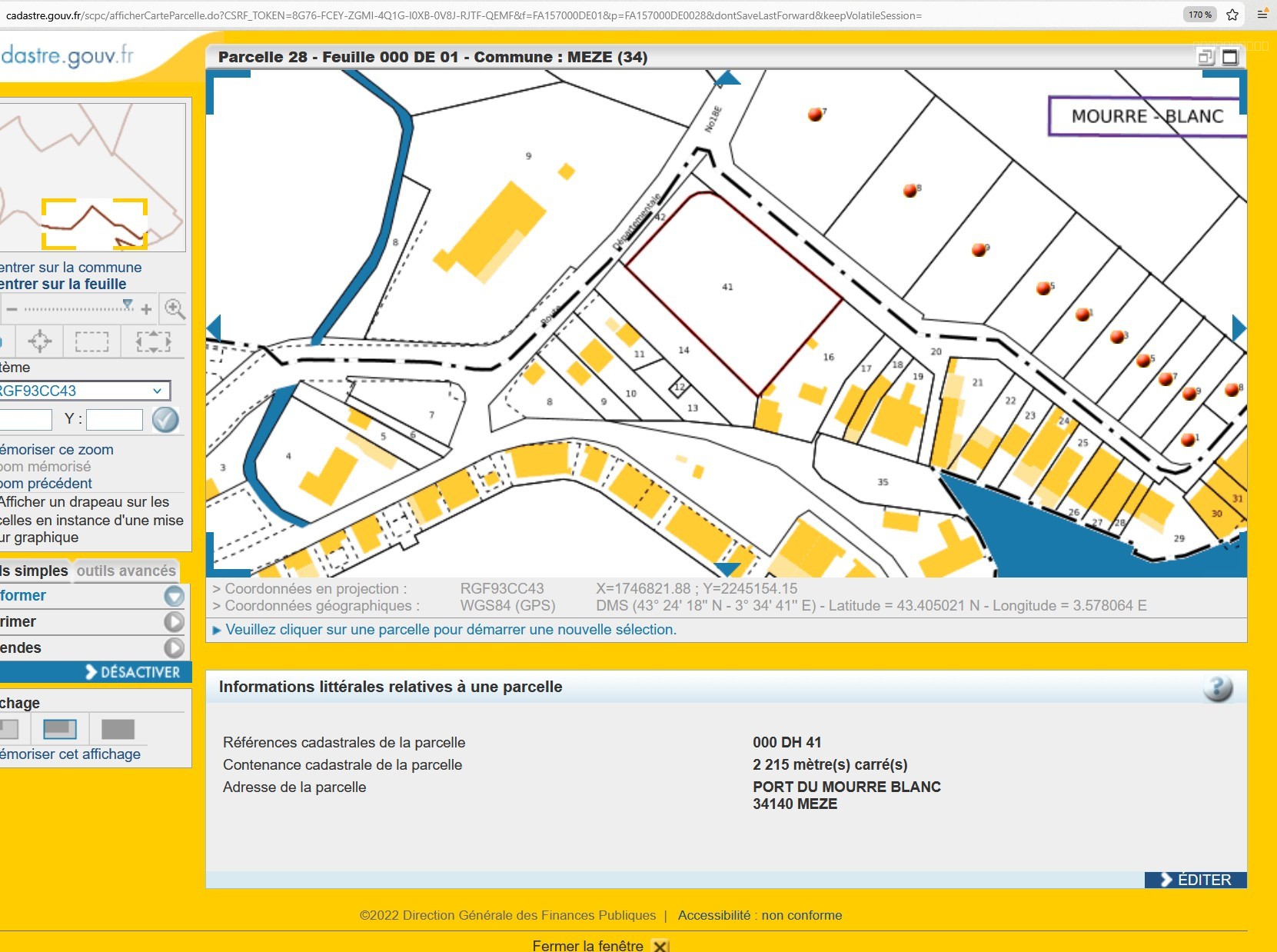 Terrain à vendre à Meze, 2 215 m² – photo 3 sur 3