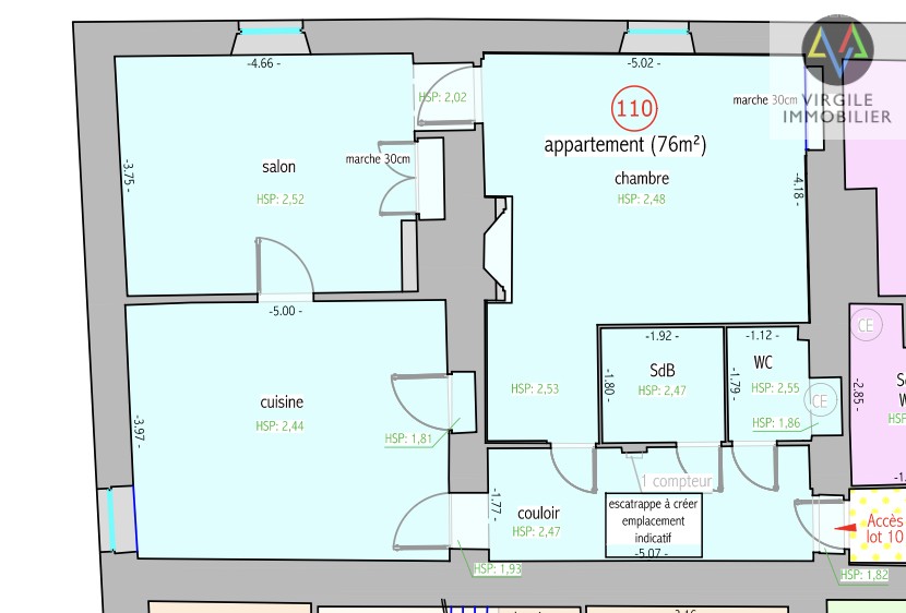 Appartement à vendre à Chaux neuve, 74 m², 3 pièces – photo 1 sur 4