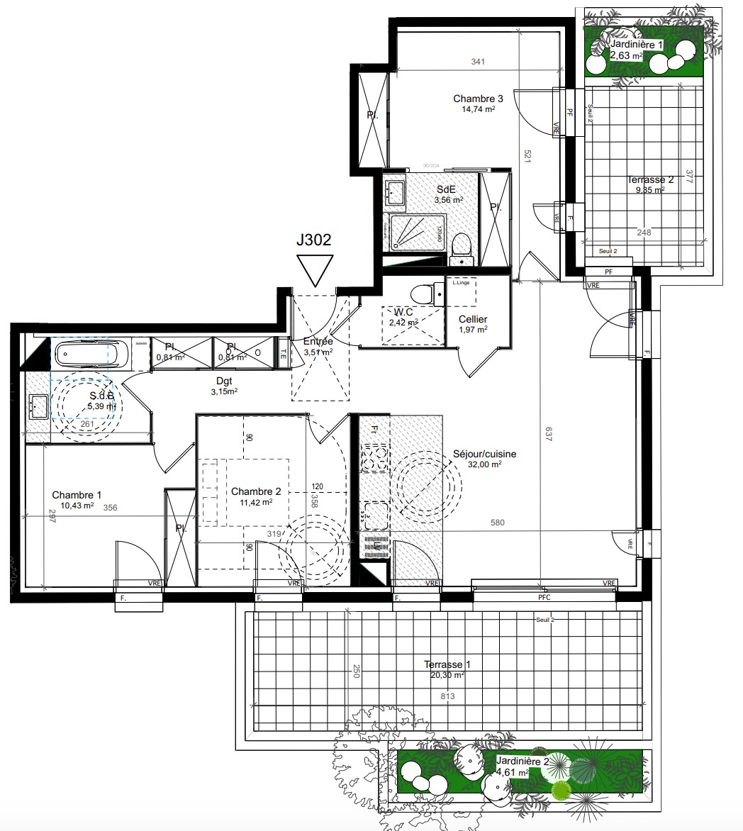 Appartement à vendre à Le cres, 90,2 m², 4 pièces – photo 2 sur 5