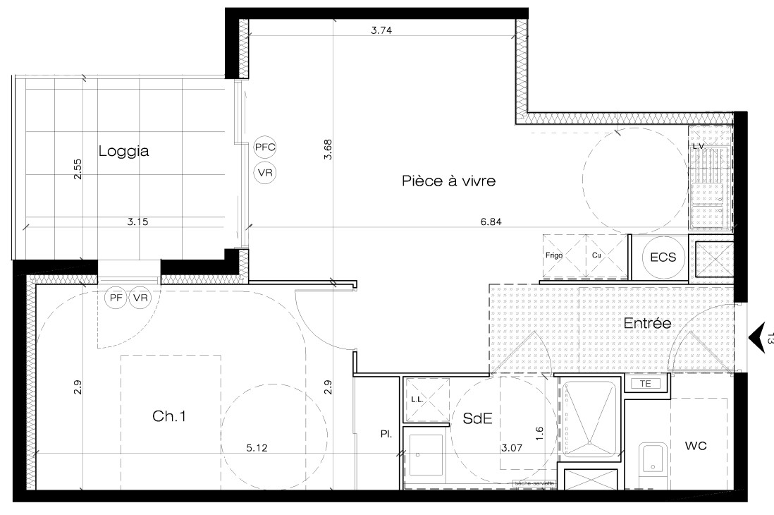 Appartement à vendre à Lattes, 26,84 m², 2 pièces – photo 3 sur 4