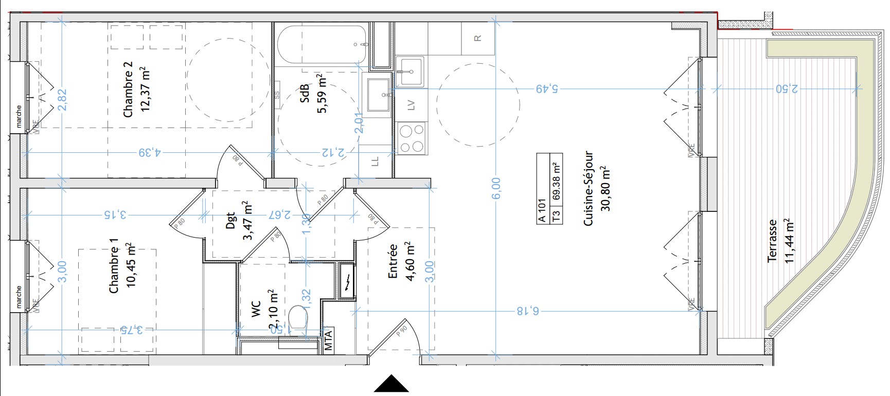 Appartement à vendre à Montpellier, 69,38 m², 3 pièces – photo 2 sur 4