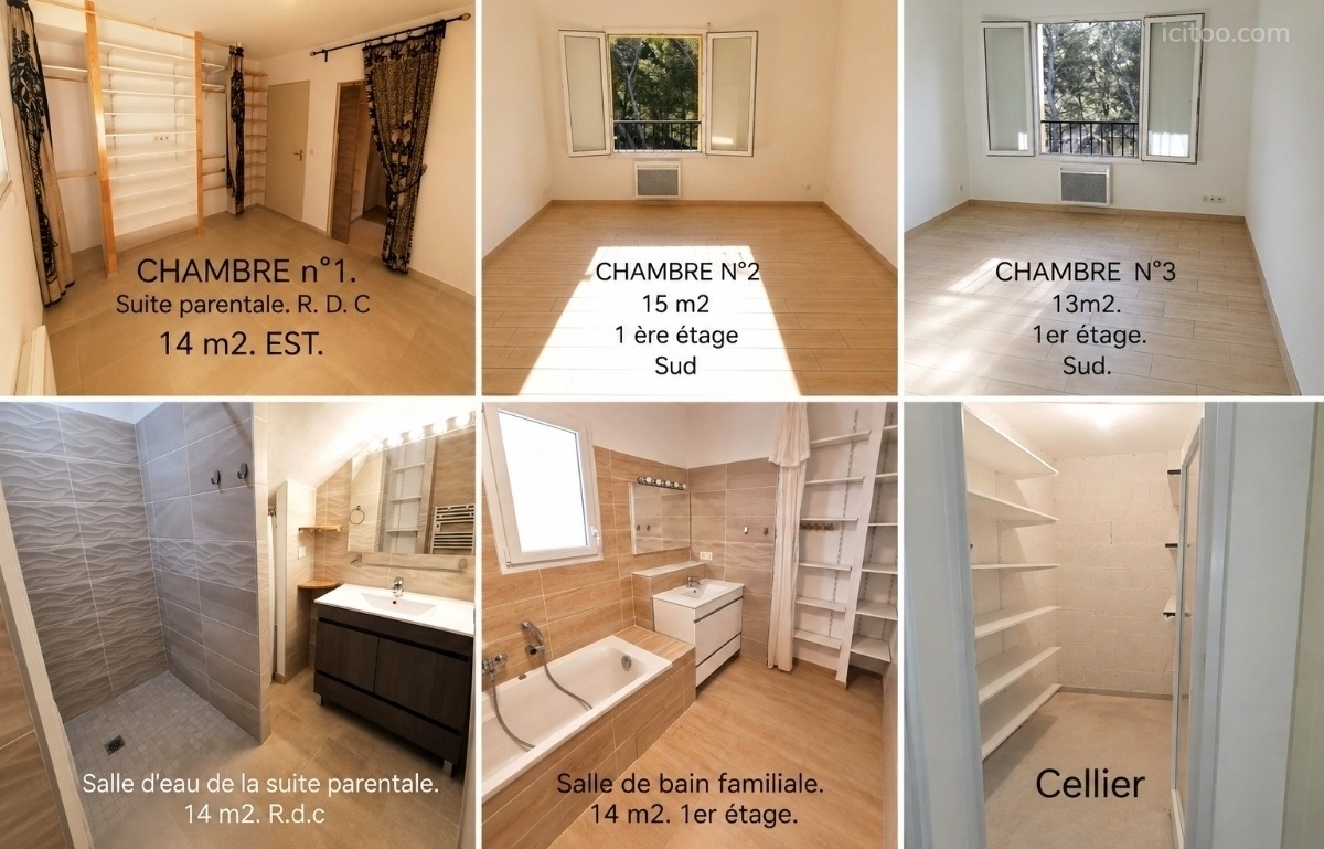 BELLE VILLA (2022) 118 m2. T4, 3 chambres, 2 Sb, DPE A, Climatisée à Ventabre10km d'Aix en Provence — photo 3