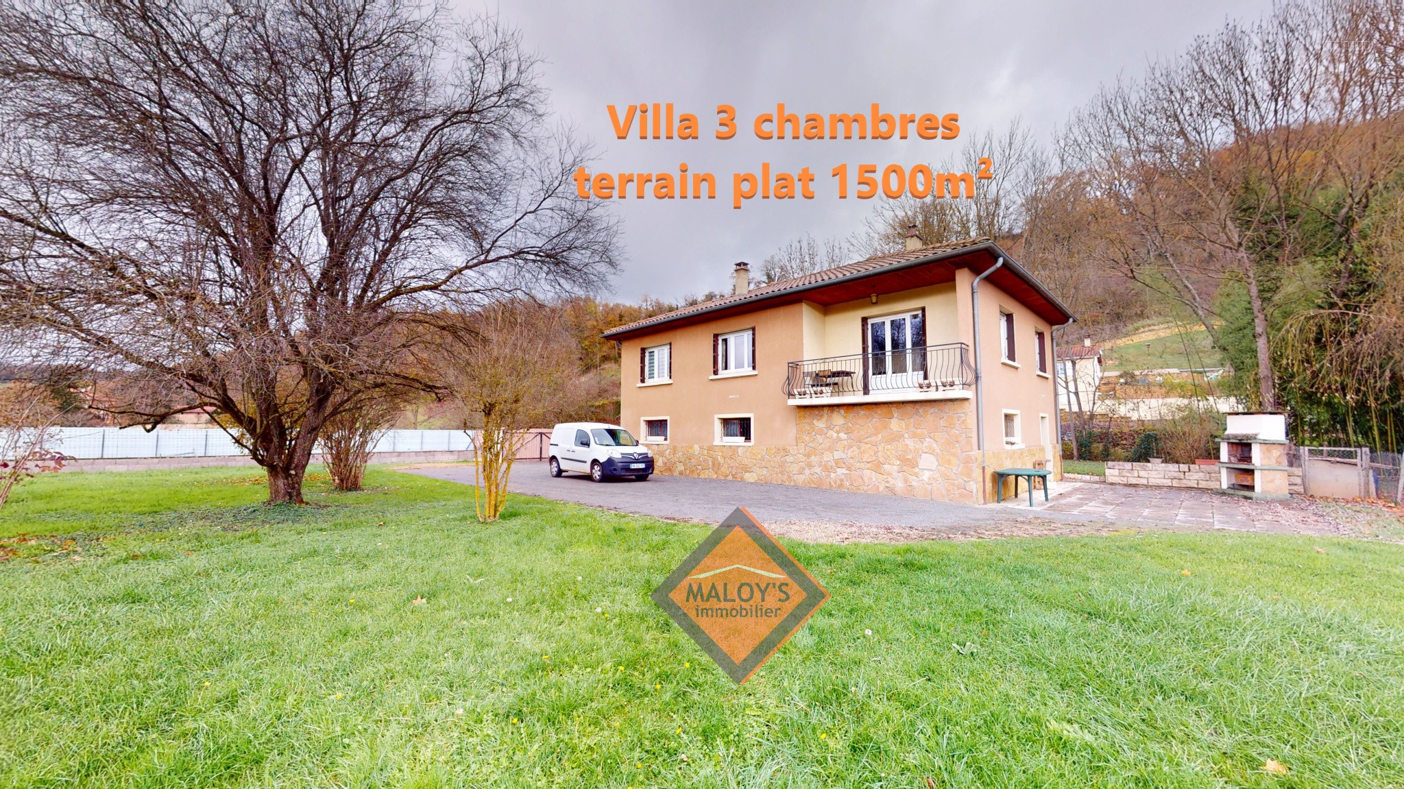 Villa 3 chambres - terrain plat 1520 m2 à Chatillon d’Azergues - calme, accès commerces à pied, à rafraîchir — photo 1