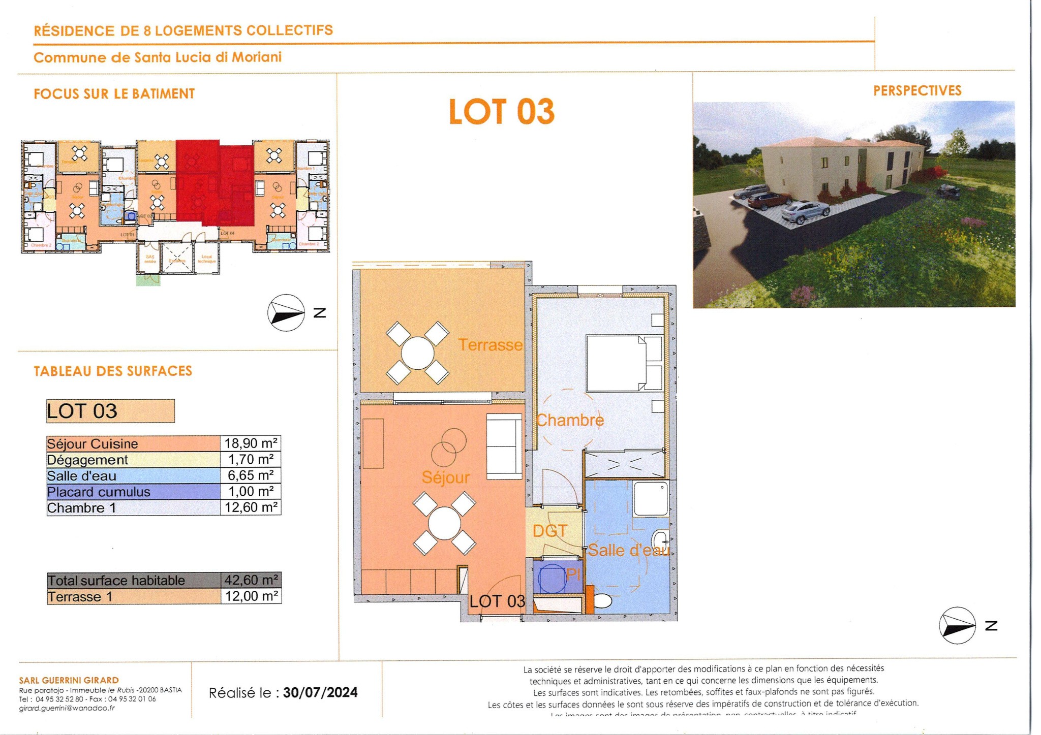 Appartement à vendre à Santa lucia di moriani, 42,6 m², 2 pièces – photo 3 sur 4