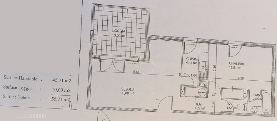 LATTES VASQUE/ P. ARIANE - IDEAL INVESTISSEUR T2 DE 46M2 AVEC TERRASSE PARKING A PROXIMITE IMMEDIATE — photo 6