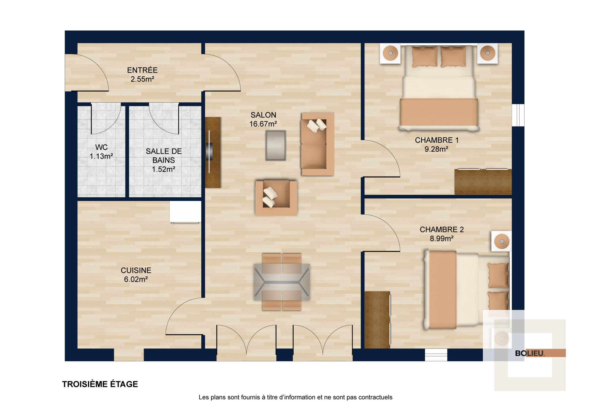 Appartement à vendre à Grenoble, 46 m², 3 pièces – photo 2 sur 9