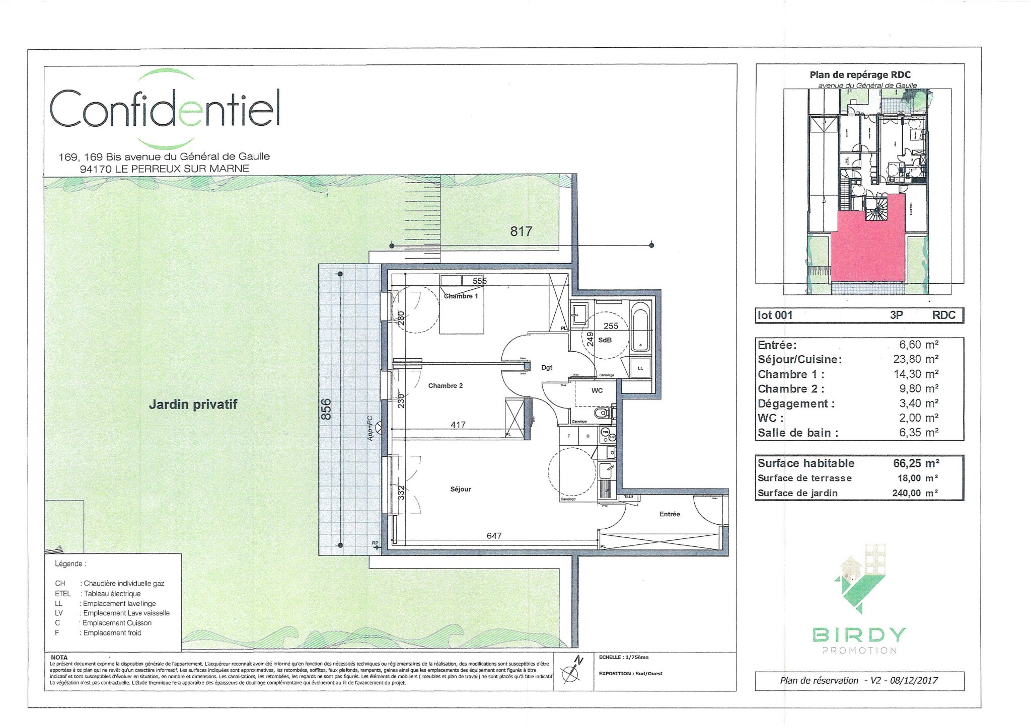 Appartement en RDC de 3 pièces 169 Avenue du Général de Gaulle 94170 LE PERREUX SUR MARNE — photo 8