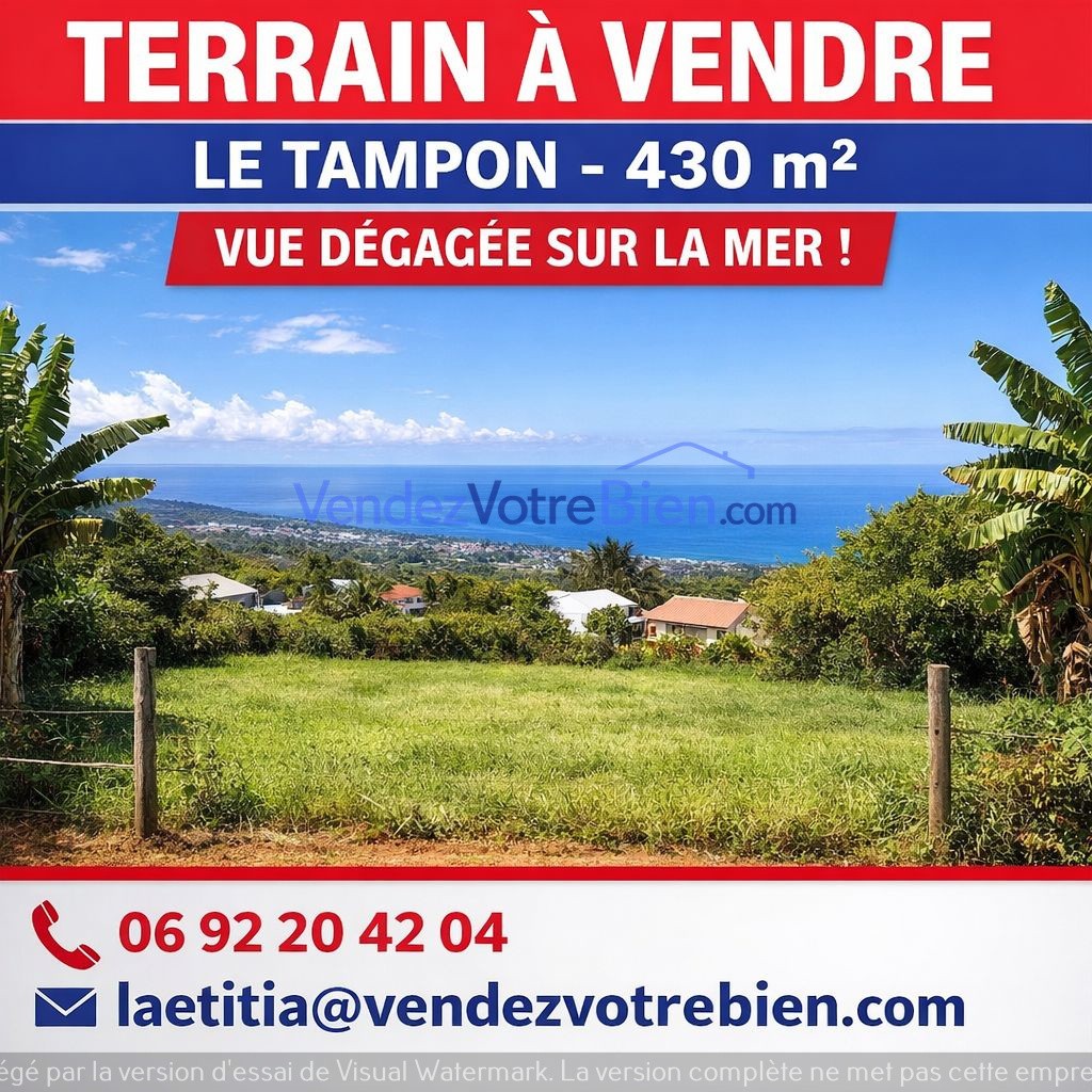 Terrain à vendre à Le tampon, 427 m² – photo 1 sur 1