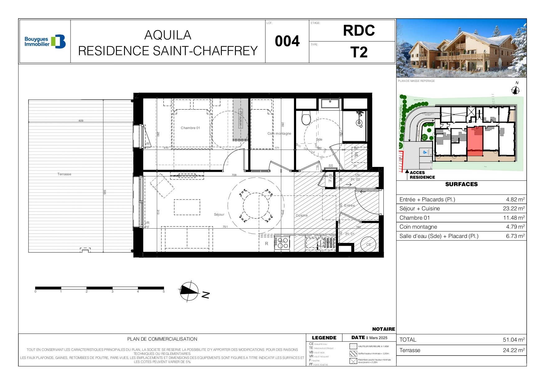 Appartement à vendre à St chaffrey, 51,04 m², 3 pièces – photo 2 sur 2