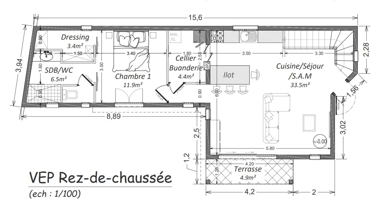 SAINT JOSEPH / VILLA F4 A TERMINER — photo 9