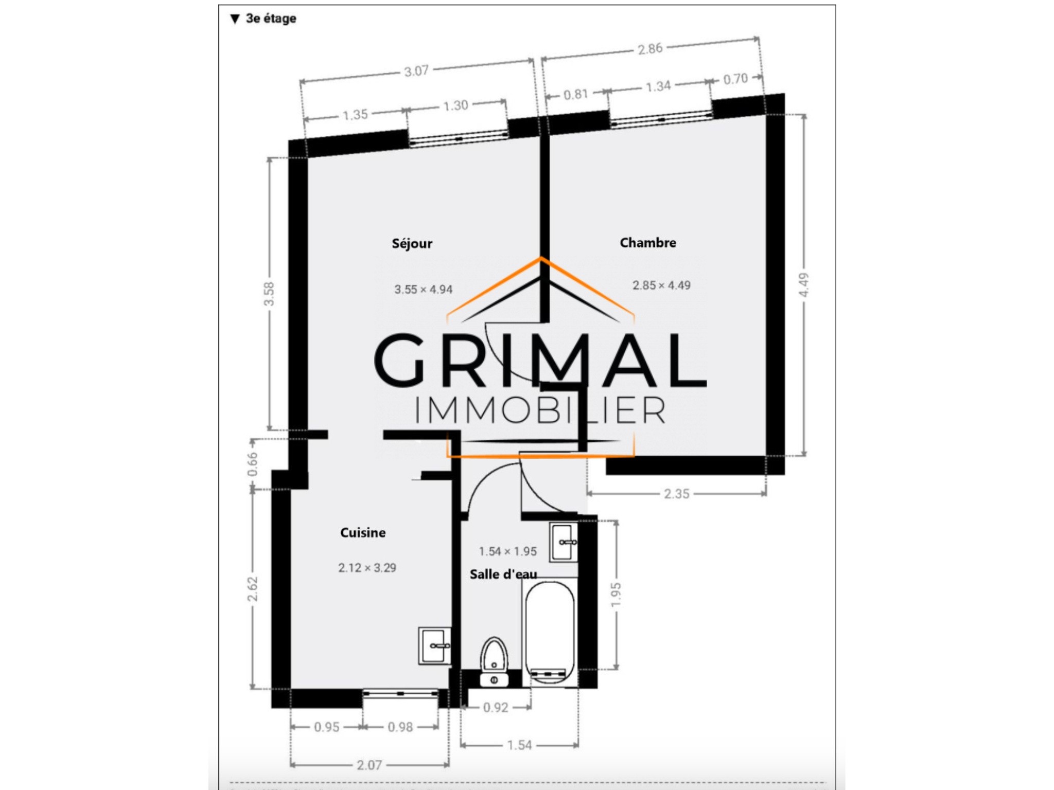 Appartement T2   38,77 m2  3ème étage   Proche Vieux-Port & Gare Saint-Charles — photo 9