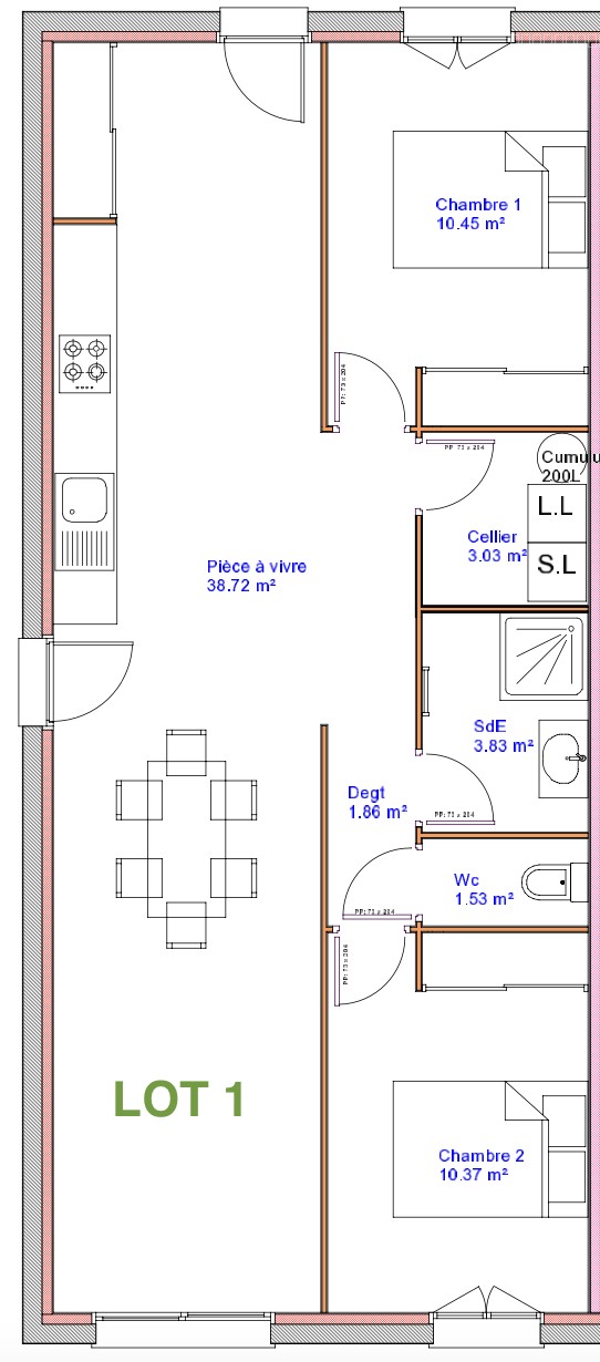 Maison à vendre à Medis, 70,38 m², 3 pièces – photo 1 sur 4
