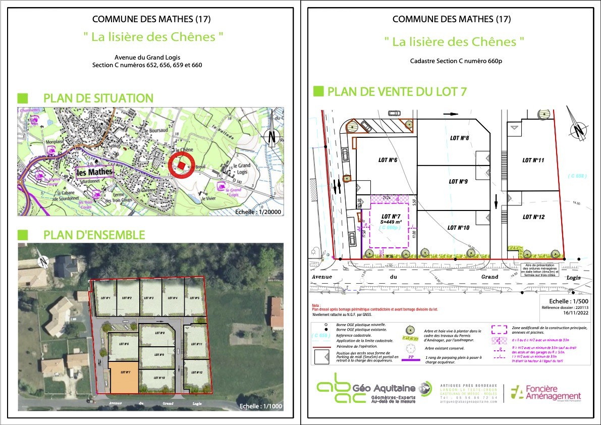 Terrain à vendre à Les mathes, 449 m² – photo 1 sur 4