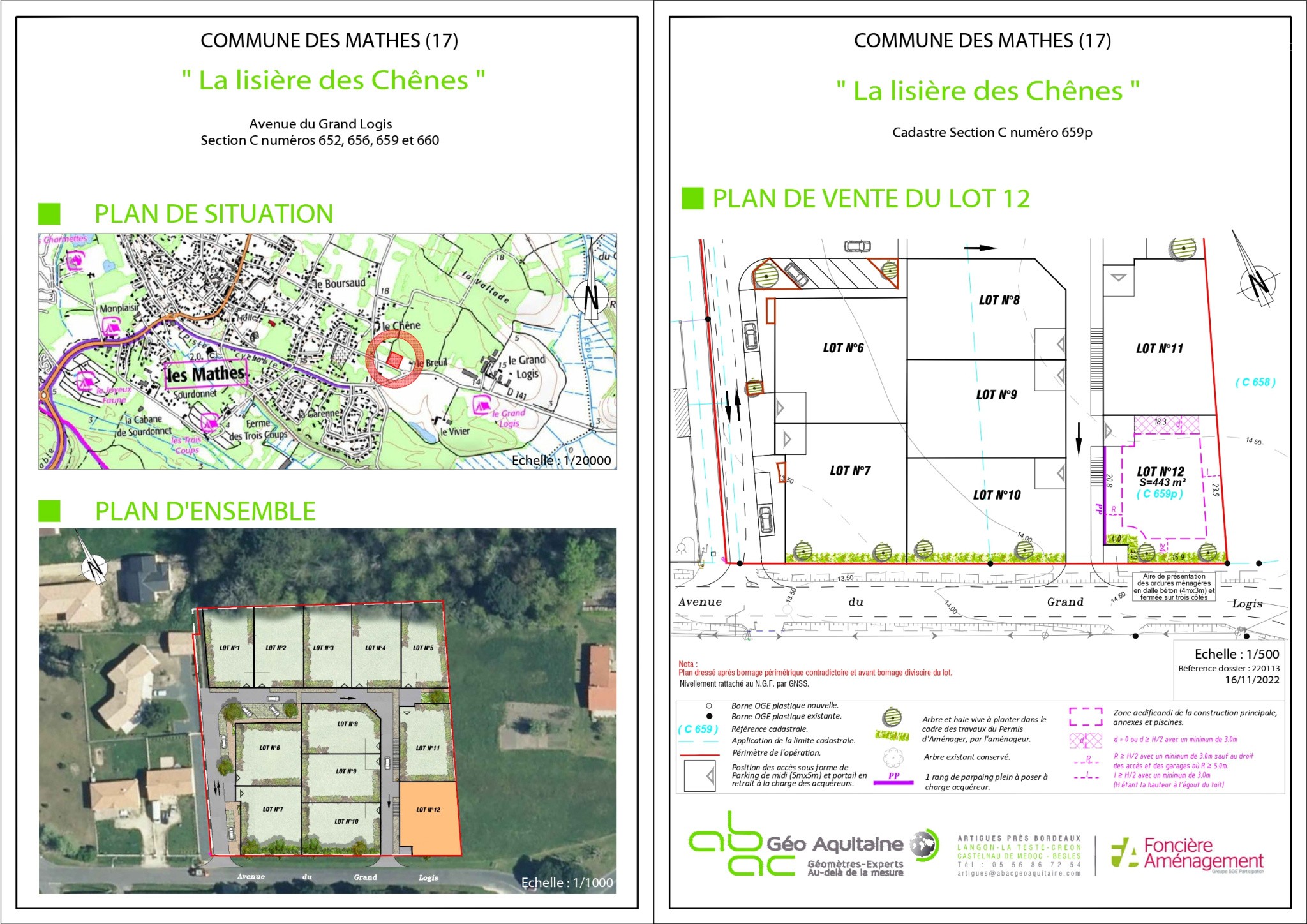 Terrain à vendre à Les mathes, 443 m² – photo 1 sur 4