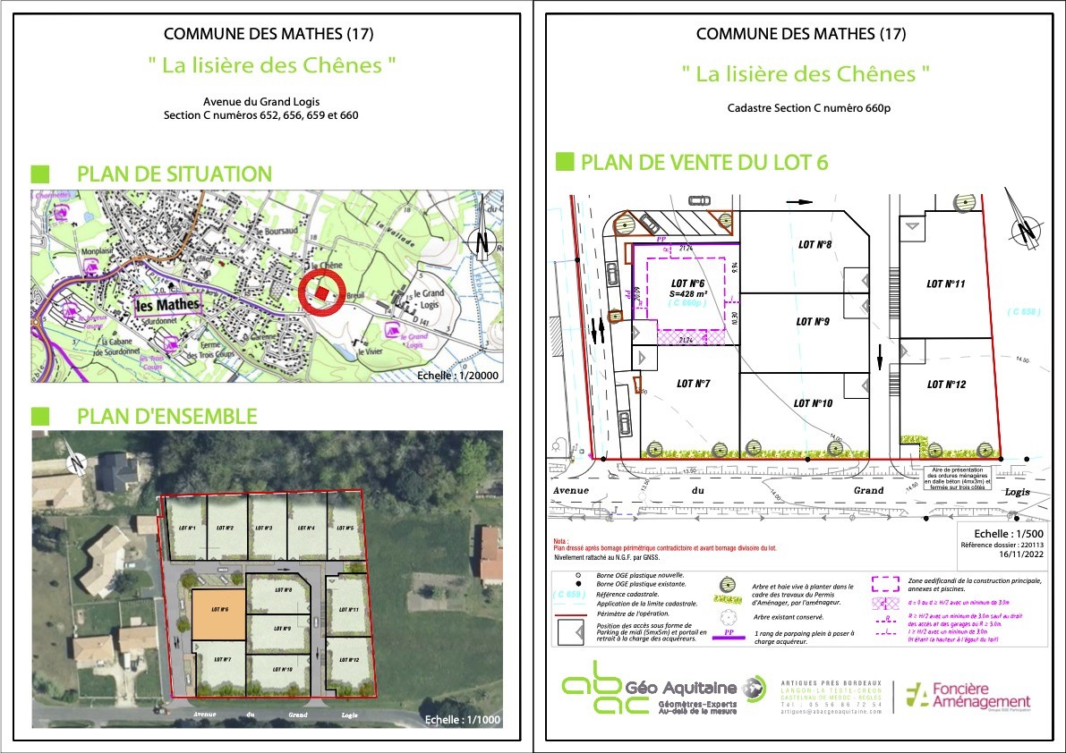Terrain à vendre à Les mathes, 428 m² – photo 1 sur 4