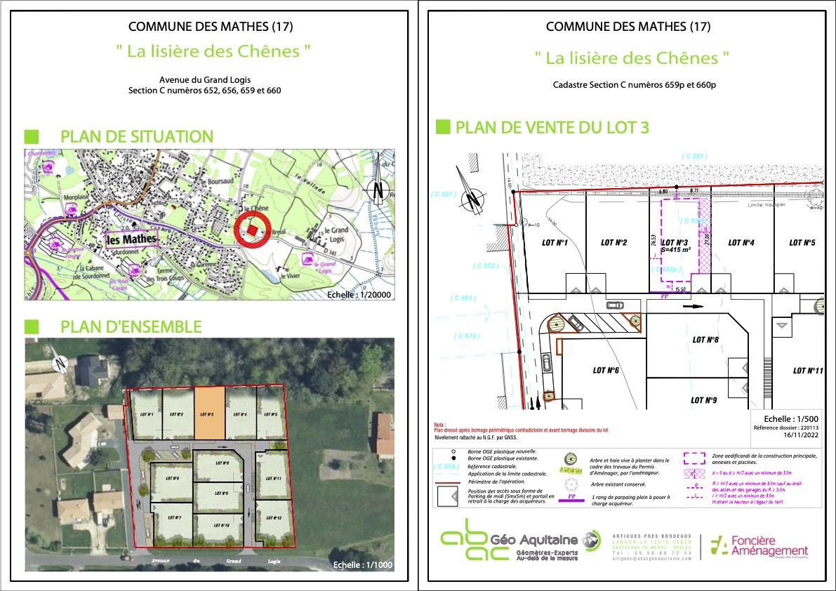 Terrain à vendre à Les mathes, 415 m² – photo 1 sur 4